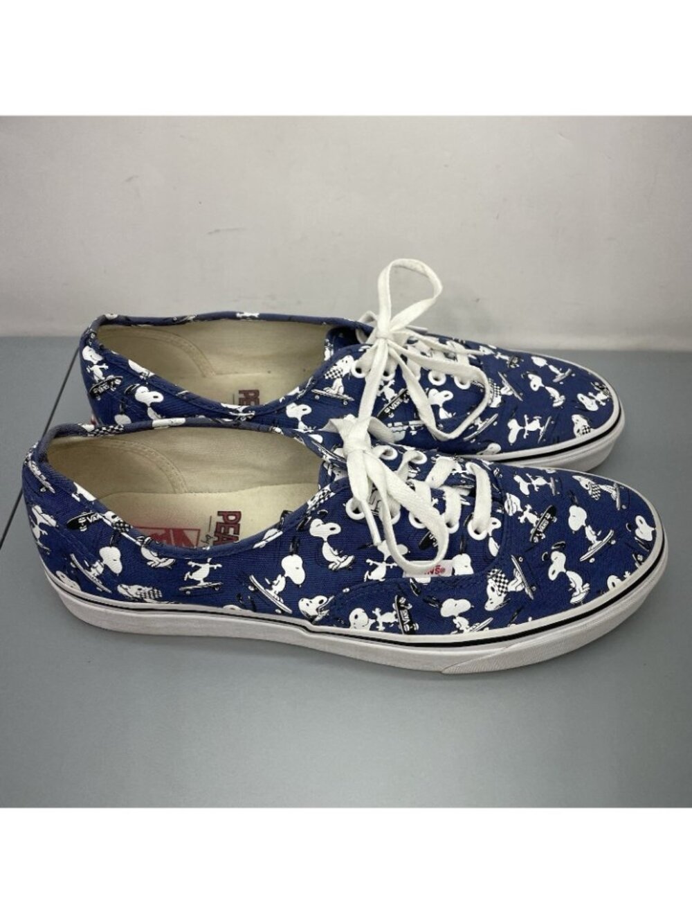 Vans x Peanuts Canvas Sneakers Shoes Snoopy Skateboarding Blue Mens 12 - Picture 3 of 14